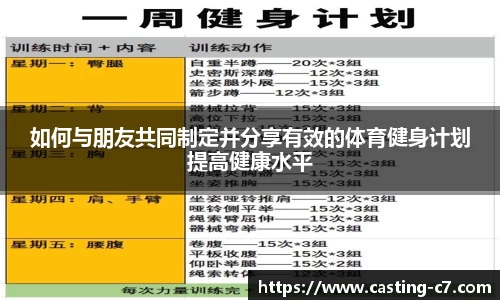 如何与朋友共同制定并分享有效的体育健身计划提高健康水平